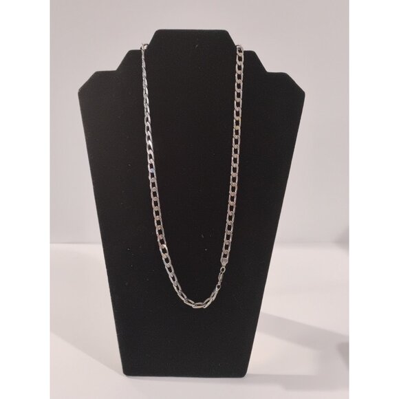 Sterling Silver 925 Flat Chain Necklace 24” ( 1.6mm) -3.33 gr - Picture 4 of 16